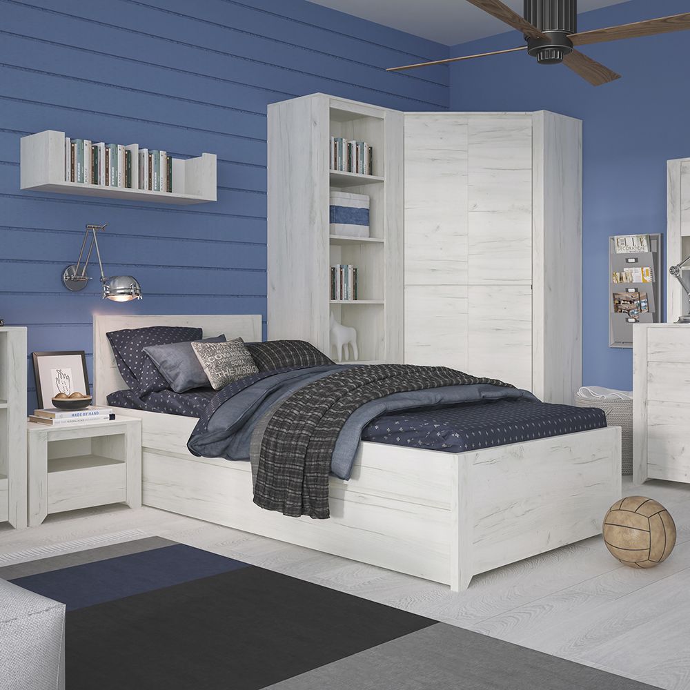 Wooden Cupboard Tall And Narrow With 1 Door 3 Drawers - Angel