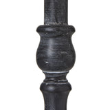 Beige Linen Shade Table Lamp With Column Black Wooden Base - Ravenna