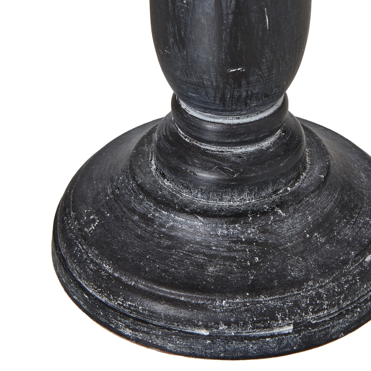 Beige Linen Shade Table Lamp With Column Black Wooden Base - Ravenna