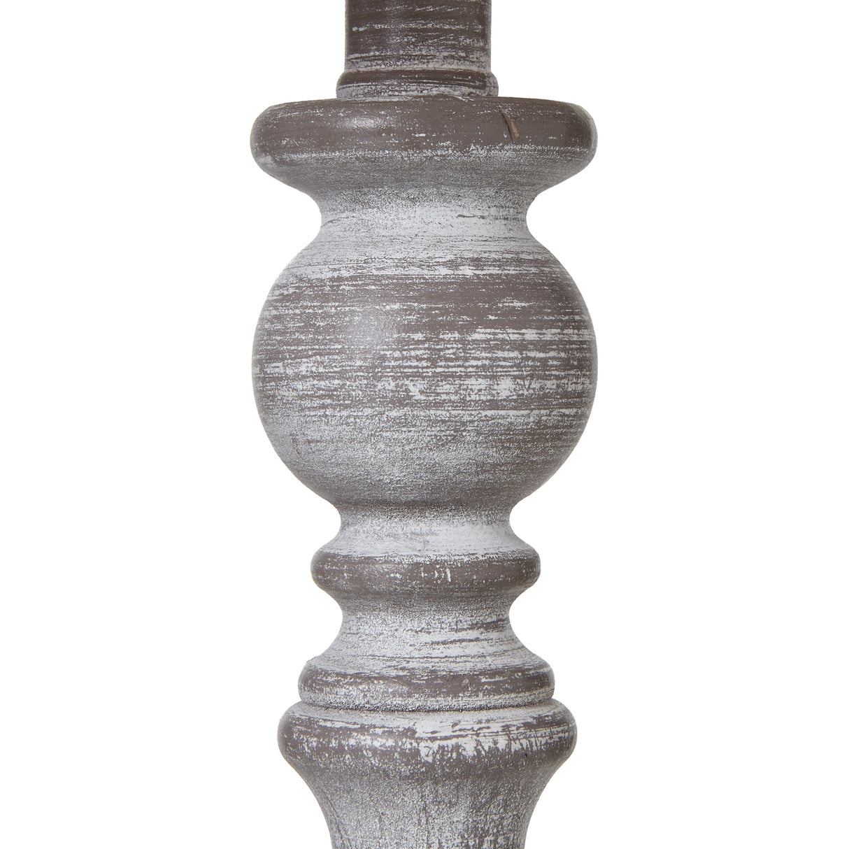 Beige Linen Shade Table Lamp With Column-Inspired Wooden Base - Dunum