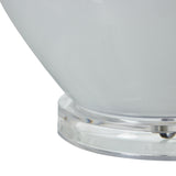 Beige Linen Shade Table Lamp With Grey Shadows Glass Base - Perth