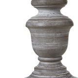 Beige Linen Shade Table Lamp With Multi-Toned Wooden Base - Belluno