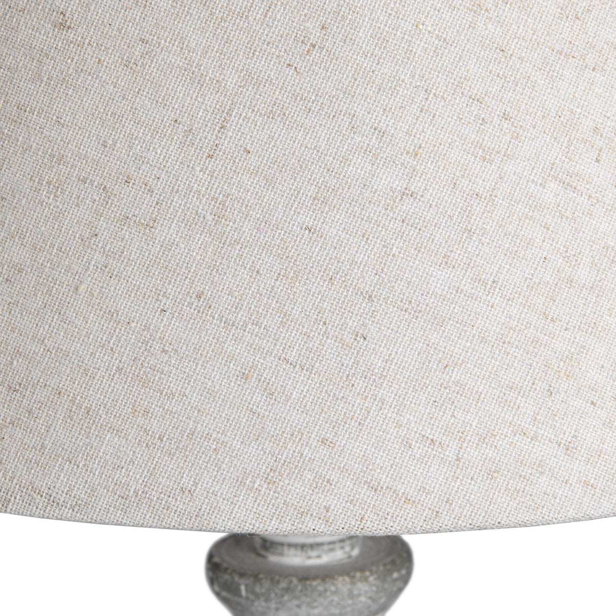 Beige Linen Shade Table Lamp With Neutral Grey Washed Wooden Base - Aegina