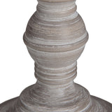 Beige Linen Shade Table Lamp With Neutral Washed Wooden Base - Pella