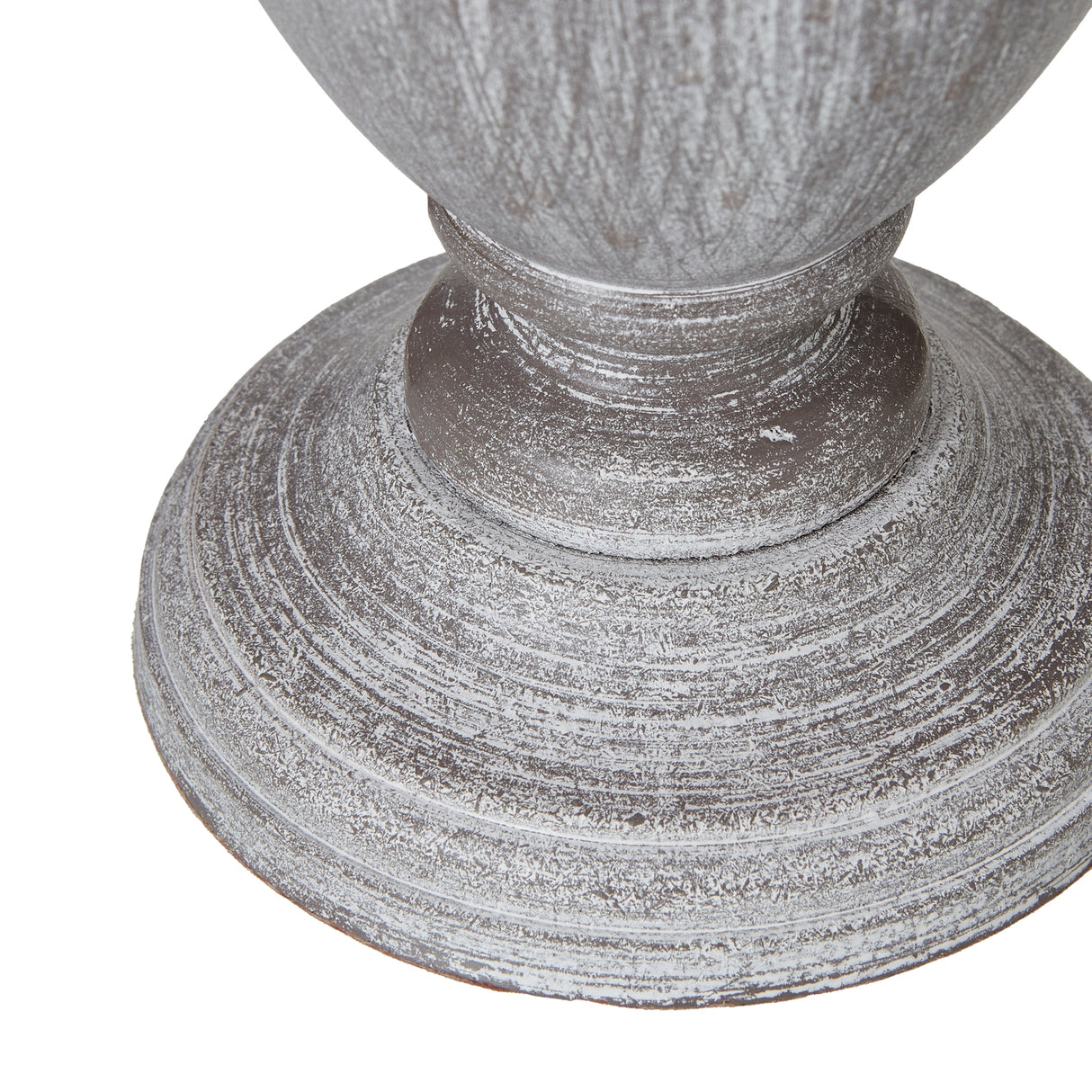 Beige Linen Shade Table Lamp With Pewter Wooden Base - Otem