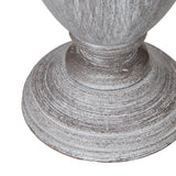 Beige Linen Shade Table Lamp With Pewter Wooden Base - Otem