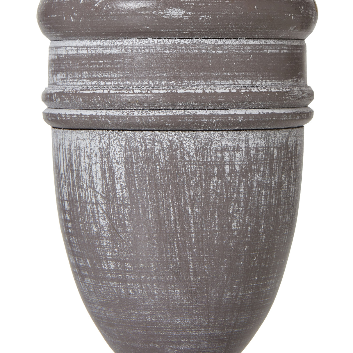 Beige Linen Shade Table Lamp With Weathered Wooden Base - Metis