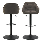 Boucle Fabric Bar Stools in Set Of 2 With Gas-Lift And Swivel Function - Brooke