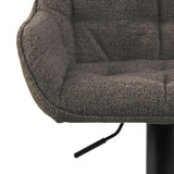Boucle Fabric Bar Stools in Set Of 2 With Gas-Lift And Swivel Function - Brooke