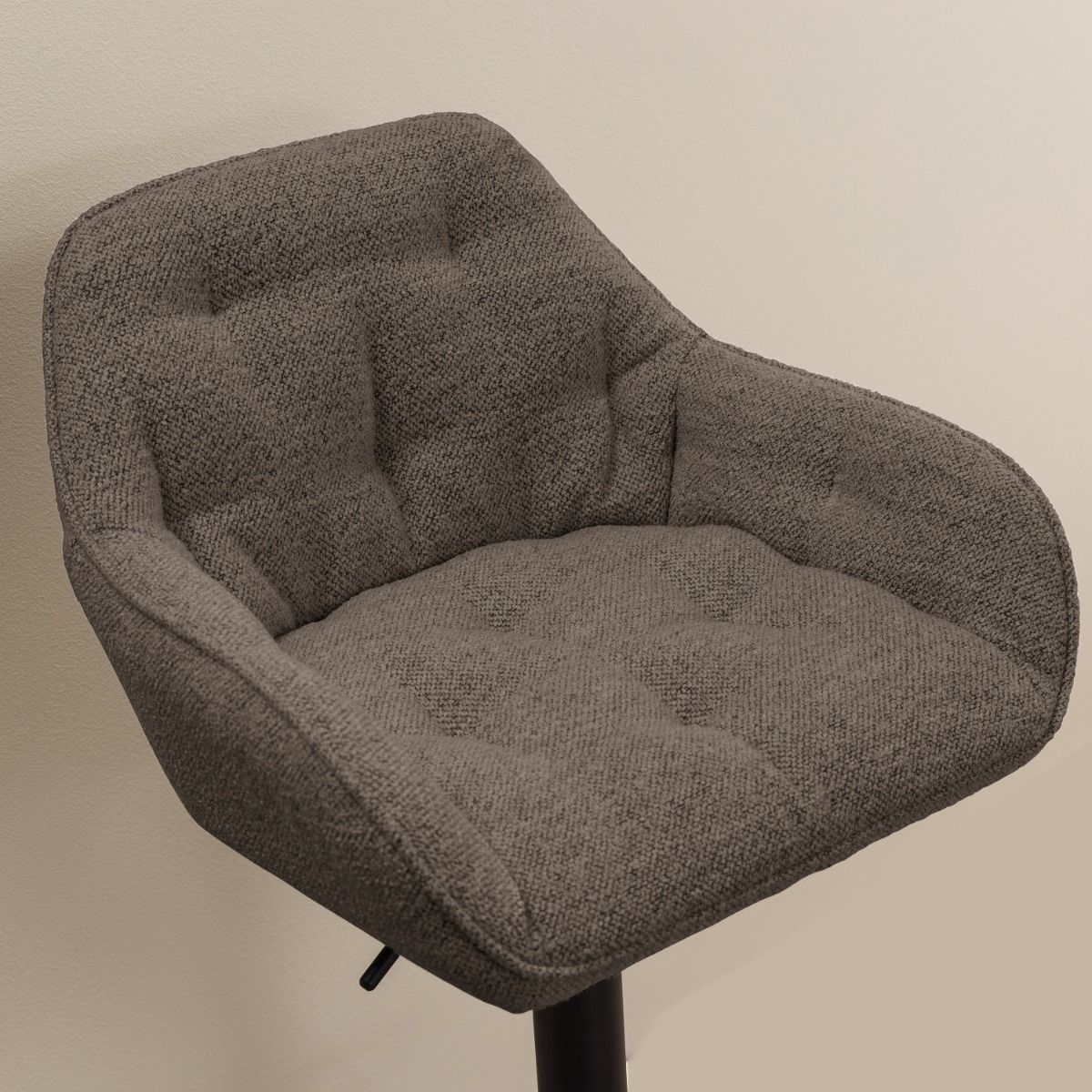 Boucle Fabric Bar Stools in Set Of 2 With Gas-Lift And Swivel Function - Brooke