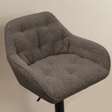 Boucle Fabric Bar Stools in Set Of 2 With Gas-Lift And Swivel Function - Brooke