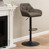 Boucle Fabric Bar Stools in Set Of 2 With Gas-Lift And Swivel Function - Brooke