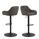 Boucle Fabric Bar Stools in Set Of 2 With Gas-Lift And Swivel Function - Brooke