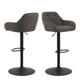 Boucle Fabric Bar Stools in Set Of 2 With Gas-Lift And Swivel Function - Brooke
