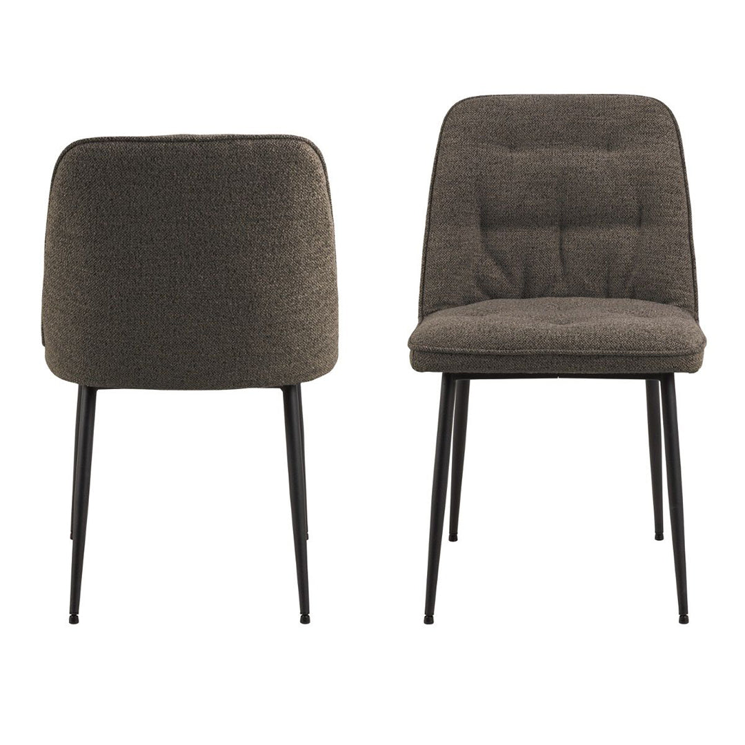Boucle Fabric Dining Chairs in Set Of 2 - Brooke