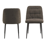 Boucle Fabric Dining Chairs in Set Of 2 - Brooke
