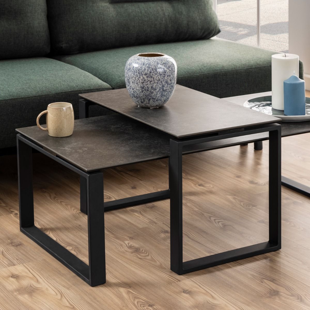 Ceramic Coffee Table in Set Of 2 - Katrine