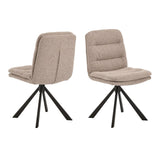 Ceramic Dining Table With 4 Dean Swivel Beige Dining Chairs - Heaven