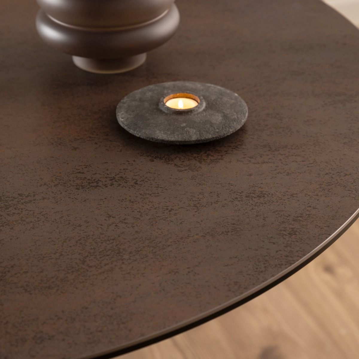Ceramic Dining Table for 4 People 119cm Wide Round - Heaven