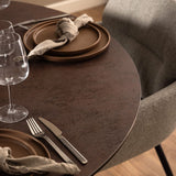 Ceramic Dining Table for 4 People 119cm Wide Round - Heaven