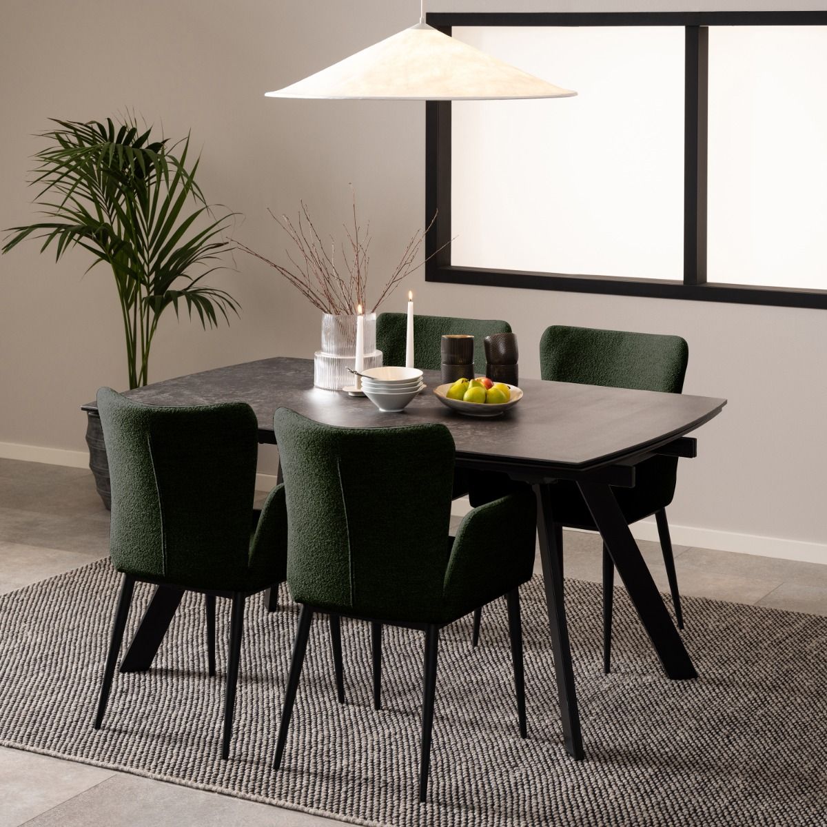 Ceramic Dining Table for 6 to 10 People With Extending Feature - Blackburn
