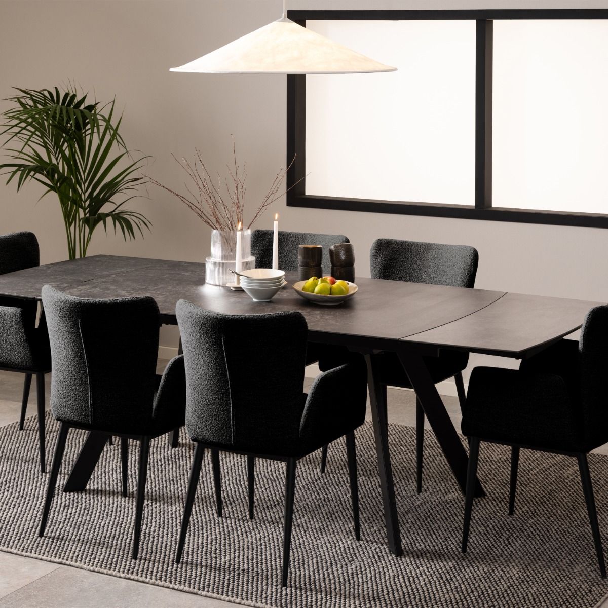 Ceramic Dining Table for 6 to 10 People With Extending Feature - Blackburn