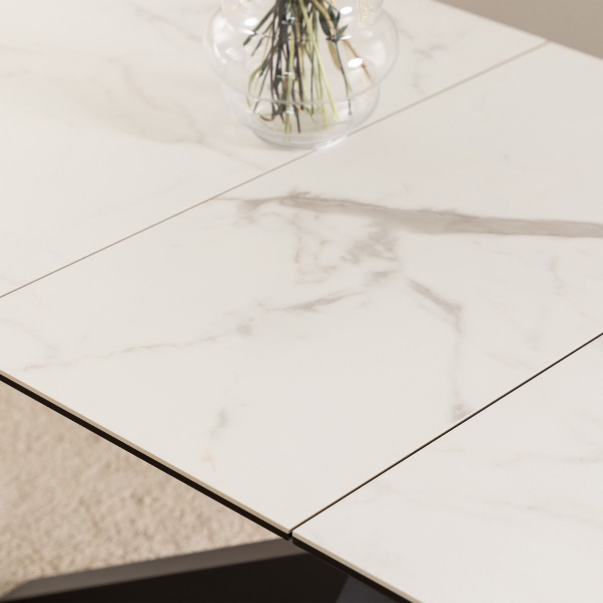 Ceramic Dining Table for 6 to 8 People 168cm Wide Extending - Heaven