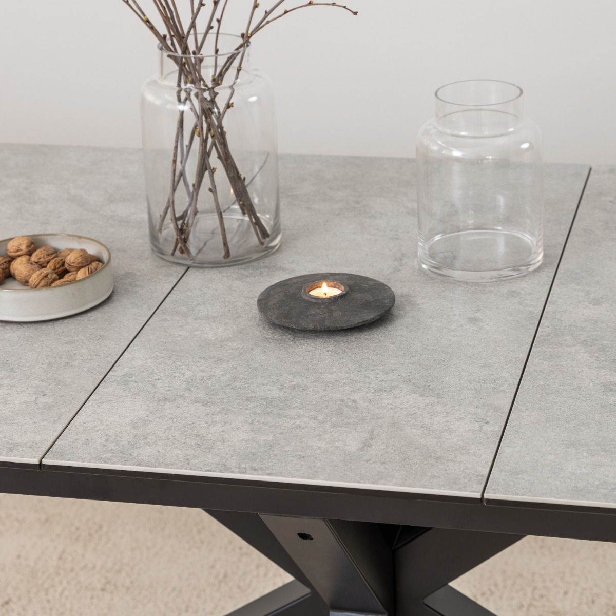 Ceramic Dining Table for 6 to 8 People 168cm Wide Extending - Heaven