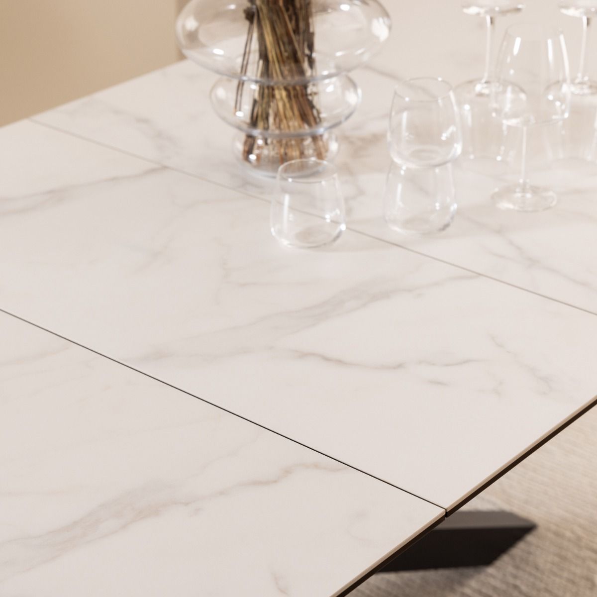 Ceramic Dining Table for 8 to 10 People 200cm Wide Extending - Heaven