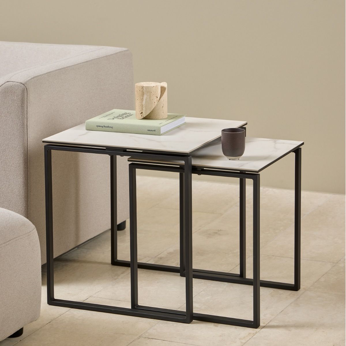 Ceramic Nest Of 2 Tables - Katrine