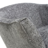 Fabric Armchair In Flax Effect With Natural Rubberwood Legs - Mallory