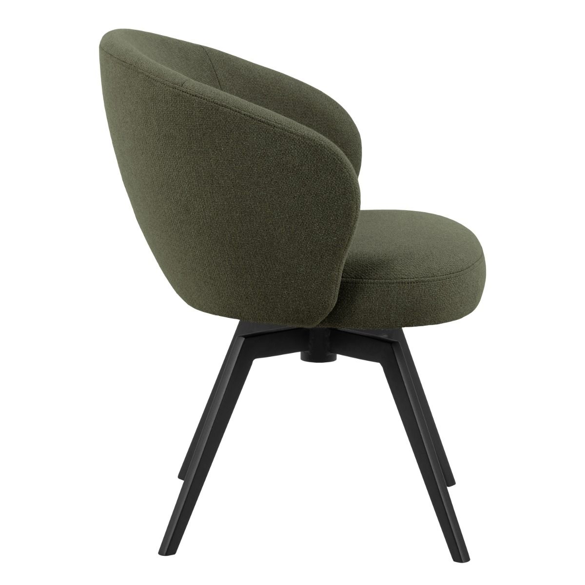 Fabric Dining Chair With Armrest And Swivel Function - Darlene