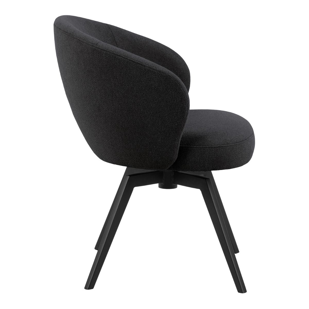 Fabric Dining Chair With Armrest And Swivel Function - Darlene