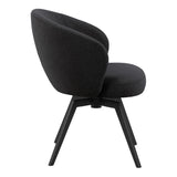 Fabric Dining Chair With Armrest And Swivel Function - Darlene