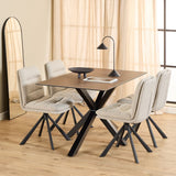 Fabric Dining Chairs in Set of 2 With Swivel Function - Dean