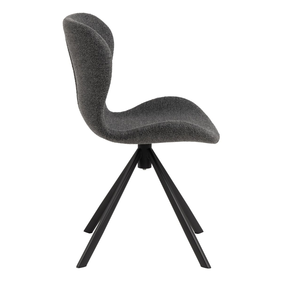Fabric Dining Chairs in Set Of 2 With Swivel Function - Batilda