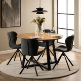 Fabric Dining Chairs in Set Of 2 With Swivel Function - Batilda
