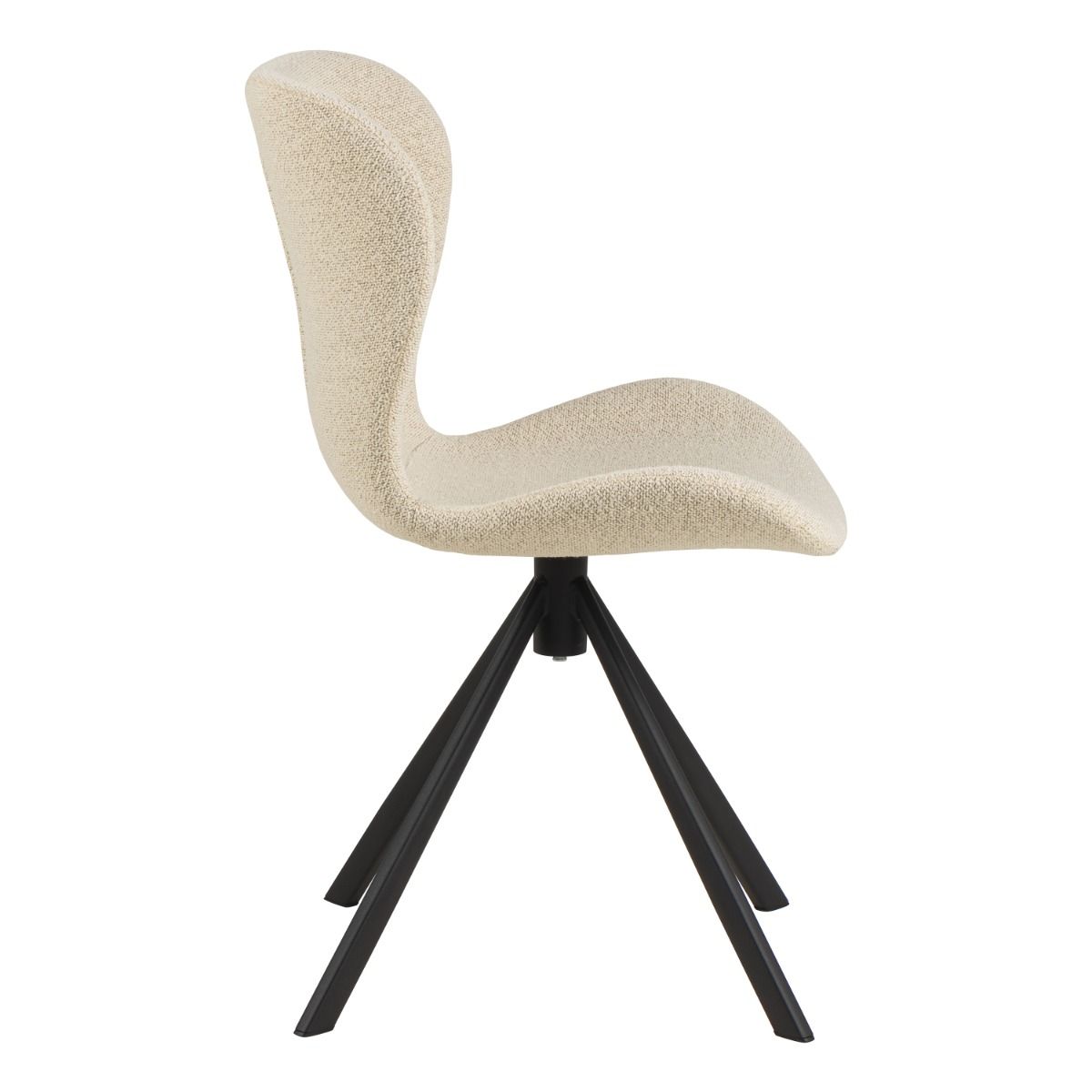 Fabric Dining Chairs in Set Of 2 With Swivel Function - Batilda