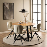 Fabric Dining Chairs in Set Of 2 With Swivel Function - Batilda