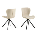 Fabric Dining Chairs in Set Of 2 With Swivel Function - Batilda