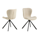 Fabric Dining Chairs in Set Of 2 With Swivel Function - Batilda