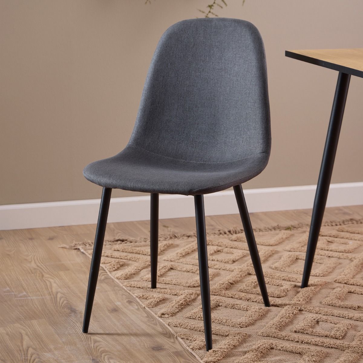 Fabric Dining Chairs in Set Of 4 - Celia