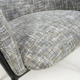 Fabric Dining Chairs in Set Of 2 With Black Metal Legs - Rome