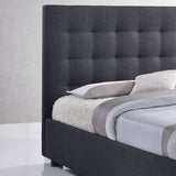 Fabric Double Bed With Chrome Corner Feets - Nevada