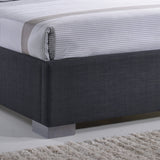 Fabric Double Bed With Chrome Corner Feets - Nevada