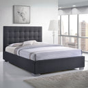 Fabric Double Bed With Chrome Corner Feets - Nevada