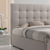 Fabric Double Bed With Chrome Corner Feets - Nevada