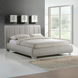 Fabric Double Bed With Sprung Slatted Base - Braunston