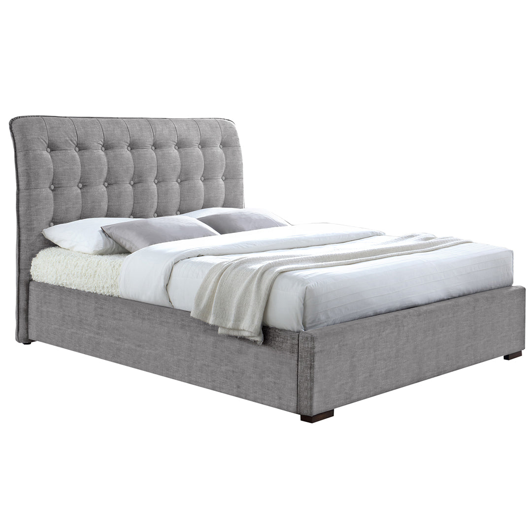Fabric Double Bed With Sprung Slatted Base - Hamilton