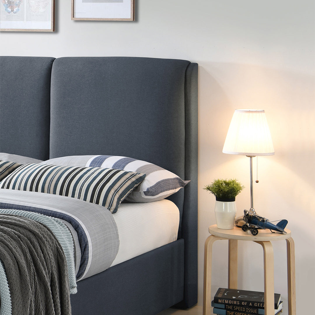 Fabric Double Bed With Sprung Slatted Base - Oakland